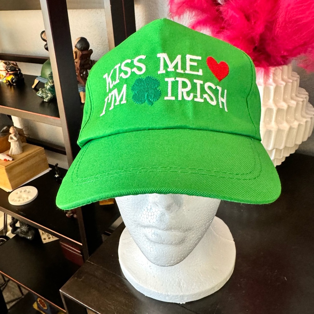Kiss Me I’m Irish Embroidered Green Baseball Hat